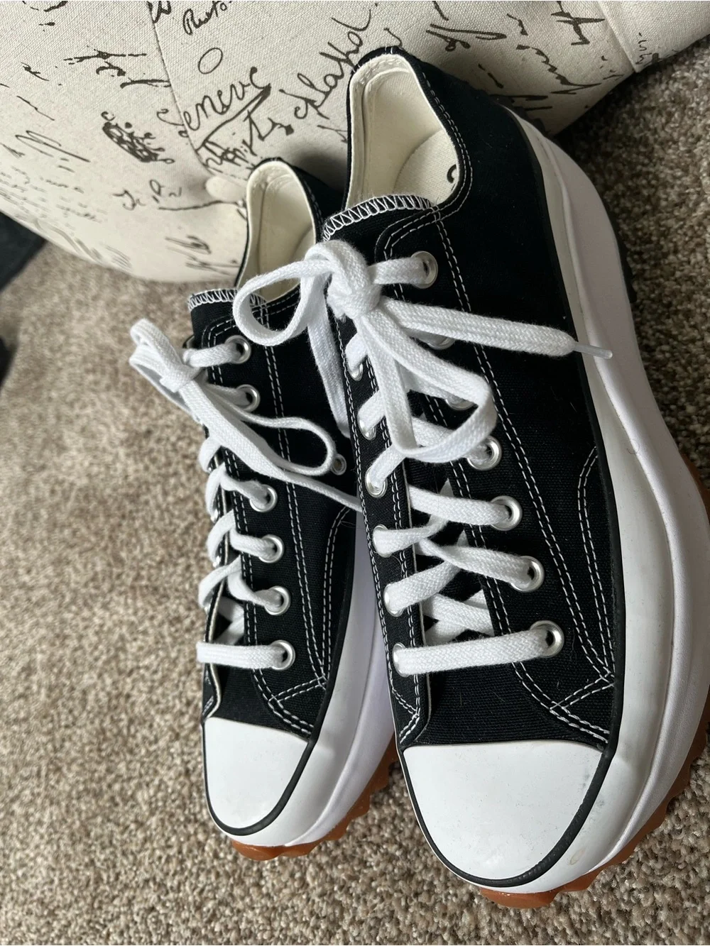 Converse Black Run Star Hike Low Top Sneakers Size 11B Never Worn - Picture 3 of 11